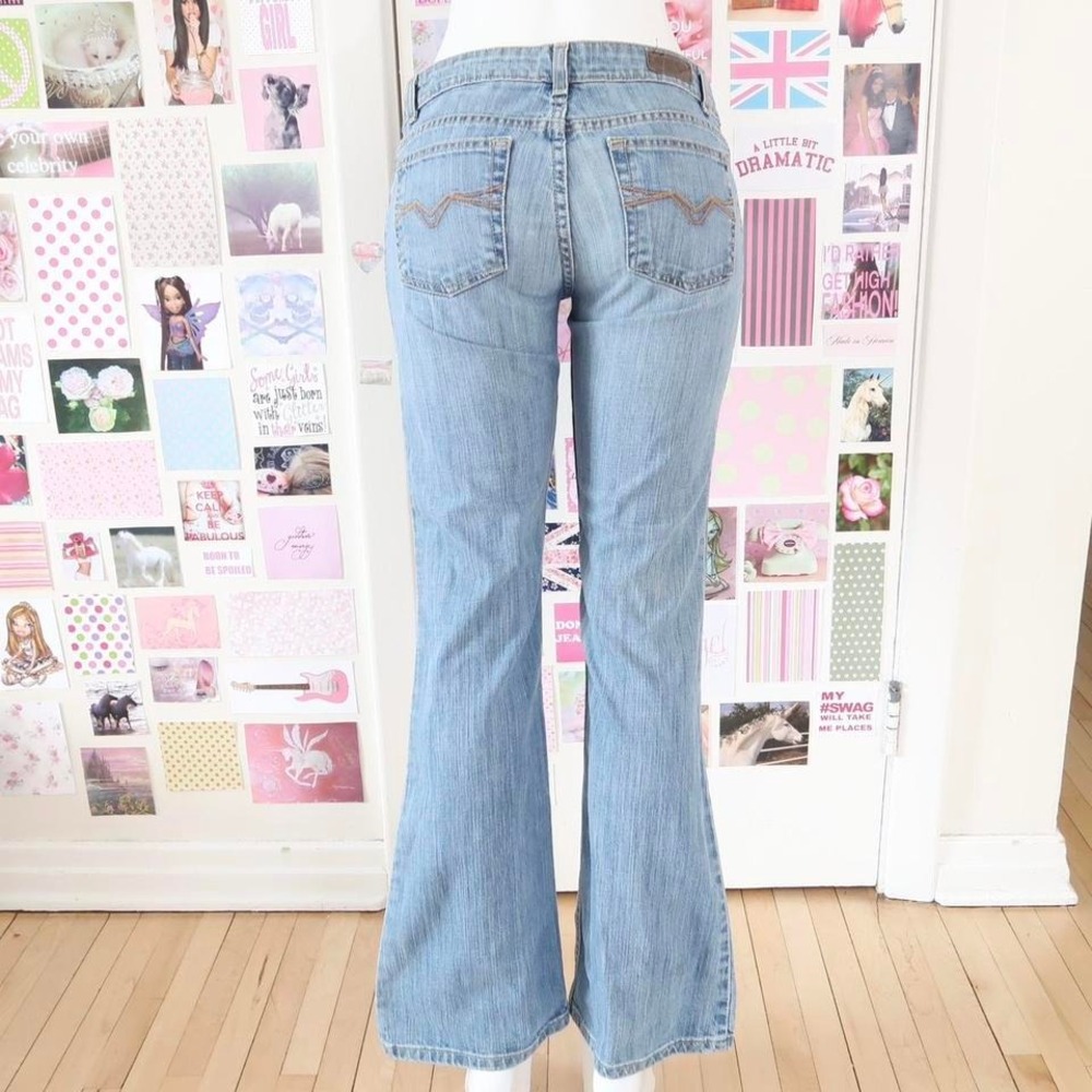 y2k harley davidson bootcut jeans low rise medium wash size 4
